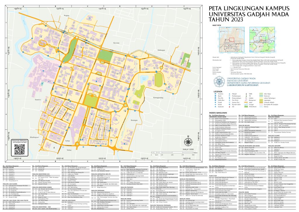 Peta Kampus Universitas Gadjah Mada – Fakultas Geografi